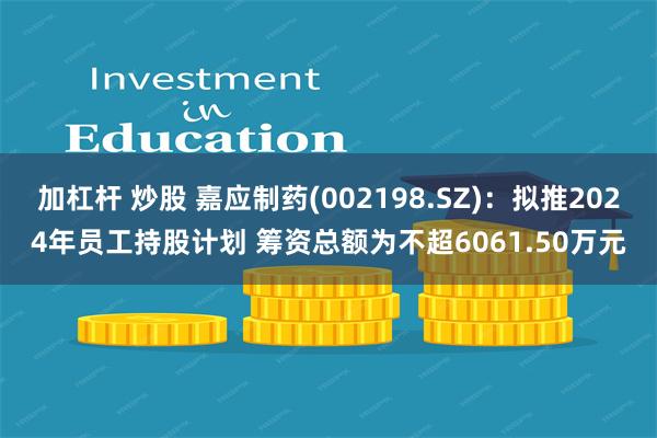 加杠杆 炒股 嘉应制药(002198.SZ)：拟推2024年员工持股计划 筹资总额为不超6061.50万元